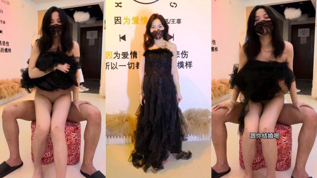 趁哥哥熟睡穿黑色婚纱大胆挑逗 深夜酒店口交狂撸 骑乘后入高潮迭起 淫水四溢爽到痉挛！封面图