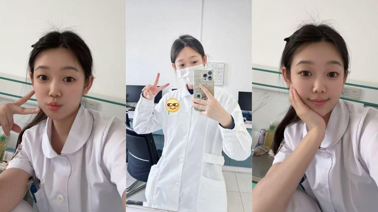 天津第二人民医院实习护士 王悦 自慰视频 蜂腰巨乳透明护士装超性感 震动棒猛插嫩穴！封面图