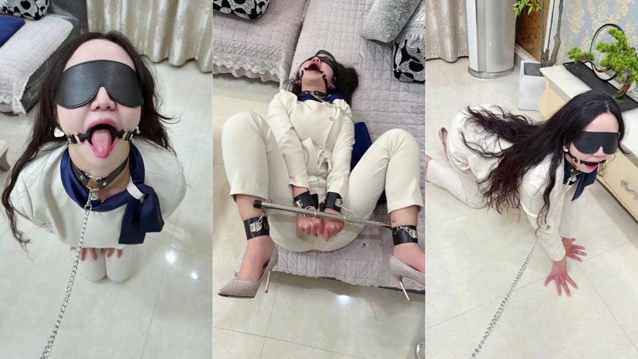 白虎姐姐被我用狗链调教 母狗属性爆发 无套内射母狗姐姐 口球呜咽骑乘狂操撸点满满！封面图