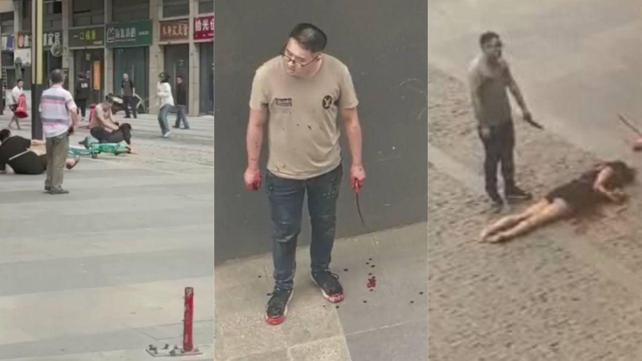 成都一男子当街捅杀一女子 现场血红一片 刀都插弯了还不停手！封面图