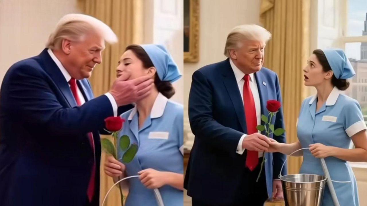 特朗普的性福生活剧情AV爆火 豪宅疯狂爆操大长腿妹子 微短剧《特朗普爱上白宫保洁》狂揽1.5亿美金！封面图