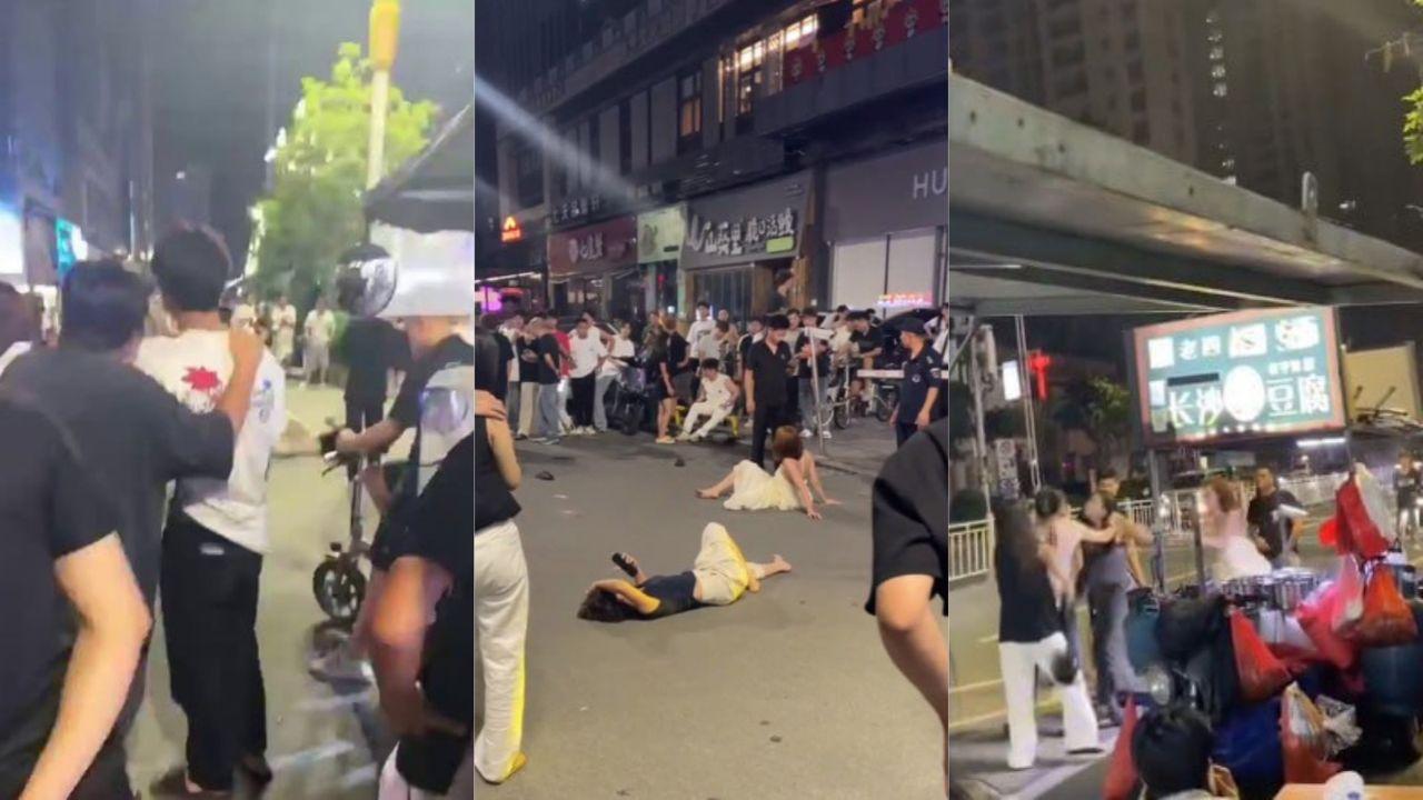 广东揭阳街头发生了一场由精神小妹引发的激烈干架 场面混乱!封面图