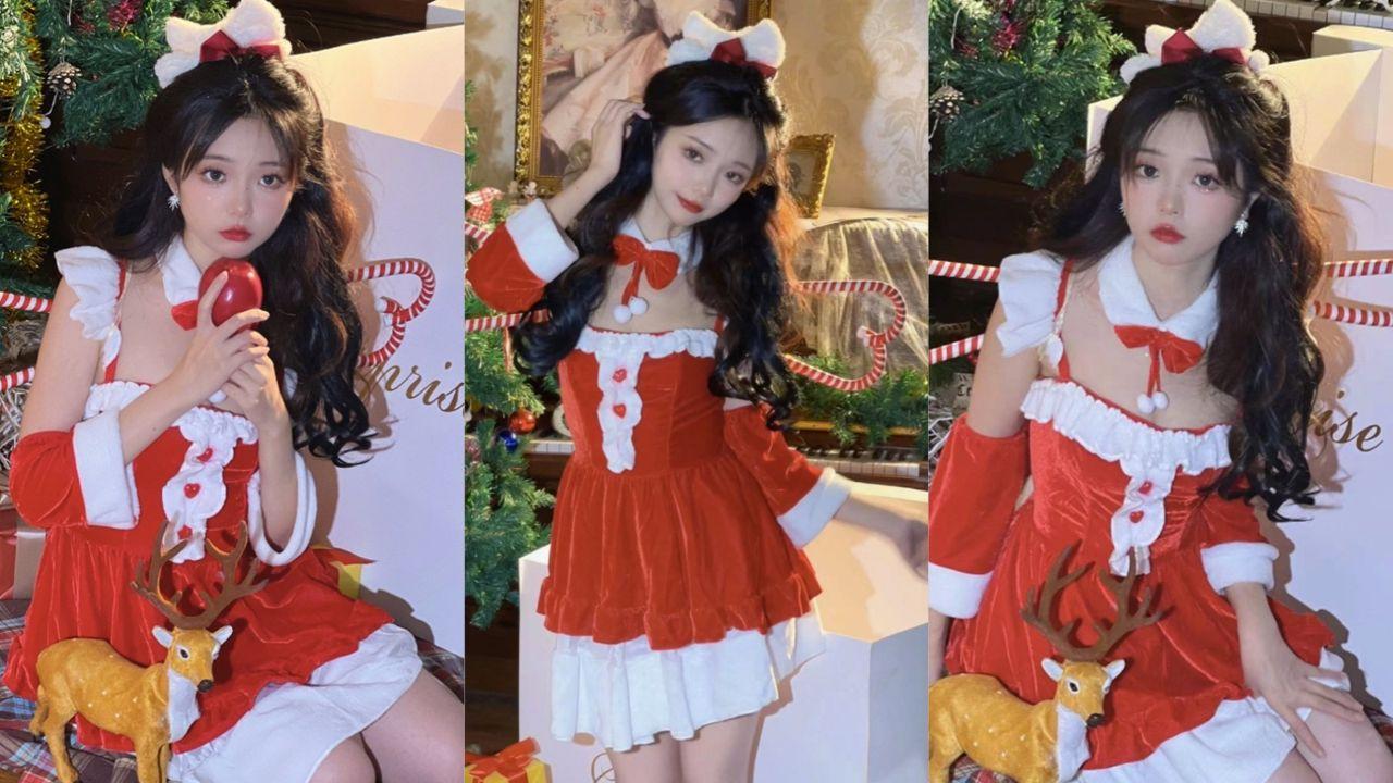 海角大神 妹妹的第一次给了我 妹妹变成了圣诞小精灵 正在拍抖音的妹妹被我按在床上各种姿势开发！封面图