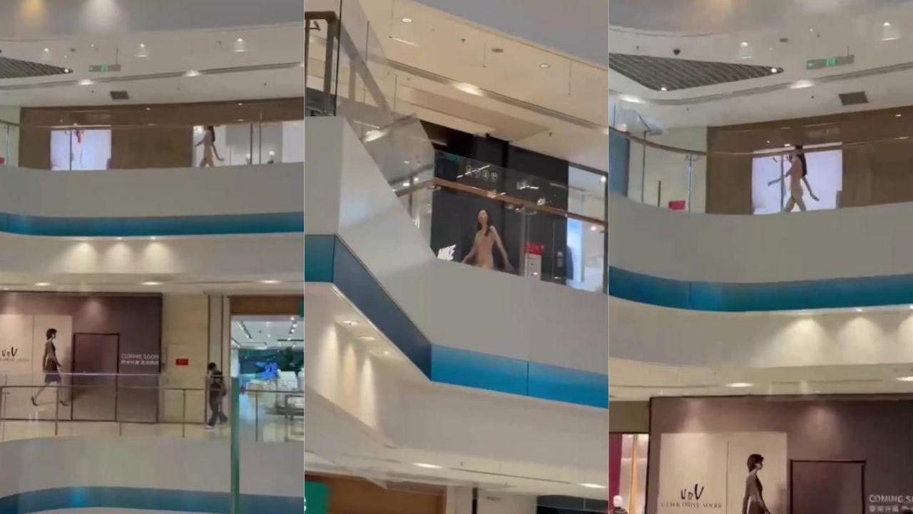 苏州中心商场女子裸奔视频疯传 七夕情伤还是调教任务？身材火辣大步流星 毫无羞耻感惊呆众人！封面图