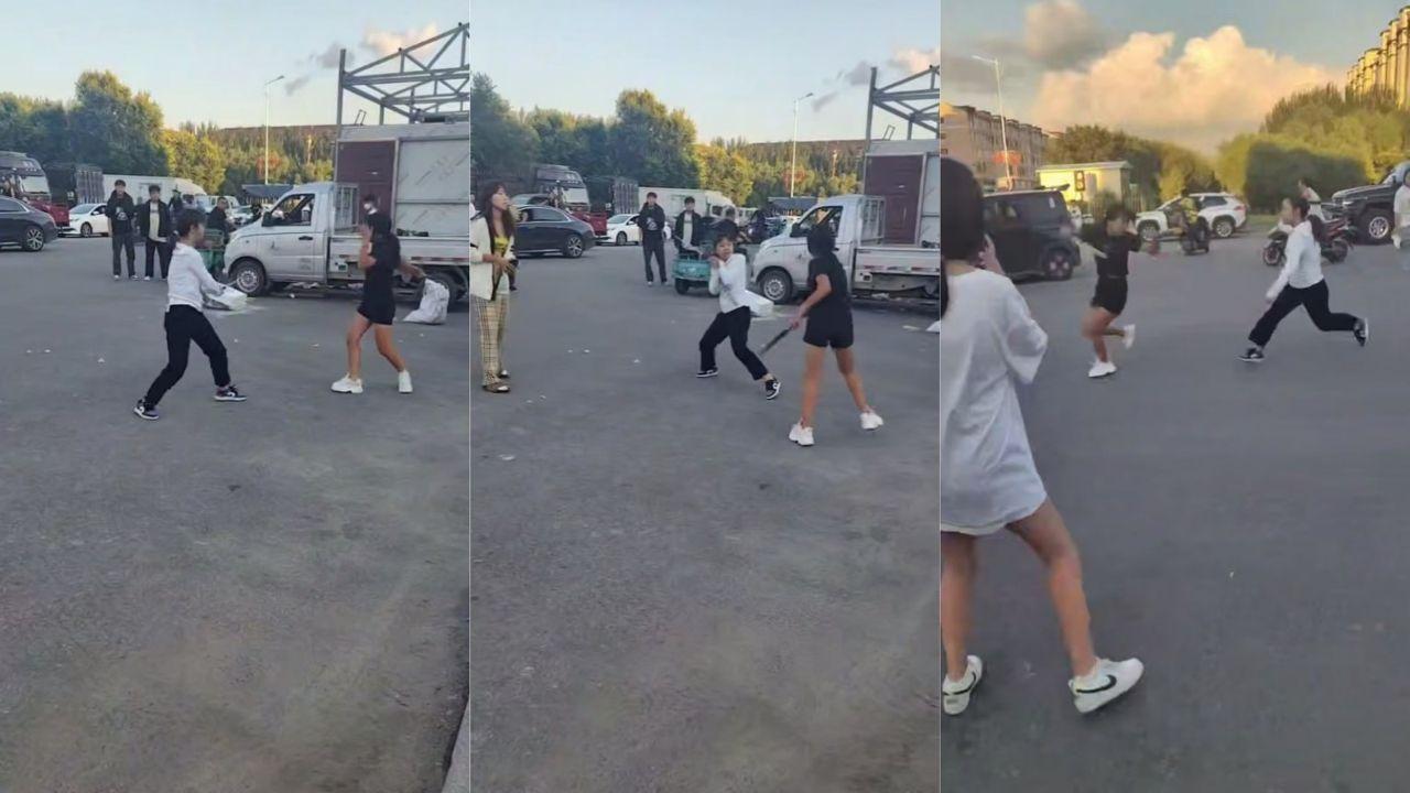 “精神小妹”街头火拼视频疯传 甩棍对战西瓜刀场面炸裂 围观群众偷拍全过程！封面图