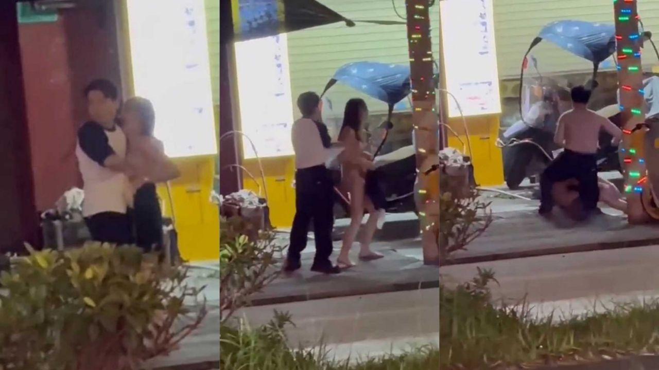 成都街头情侣吵架视频 小仙女气疯脱光衣服裸奔 逼毛清晰可见惊呆路人 男友跪地求饶无济于事！封面图