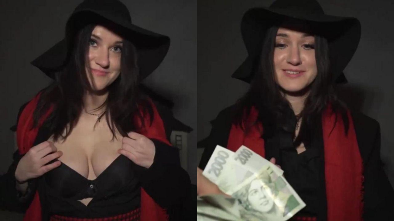 捷克街头搭讪系列 雪夜猎艳吉他卖艺美女 渔网袜丁字裤性感迷人 无套抽插最后侧入内射！封面图