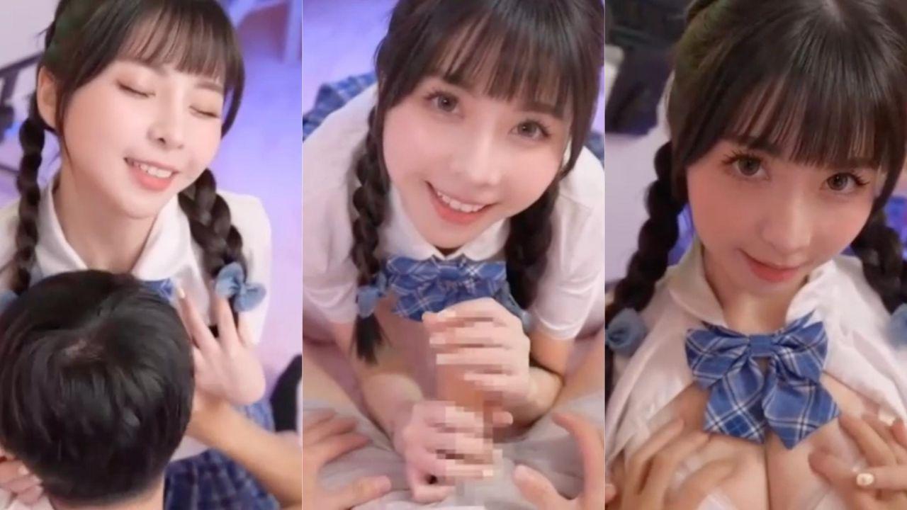 糖心Vlog新人 甜心车厘子 首发精彩视频 JK少女楚楚可人 高颜值嫩妹满足你所有的欲望 这简直就是心中的白月光！封面图