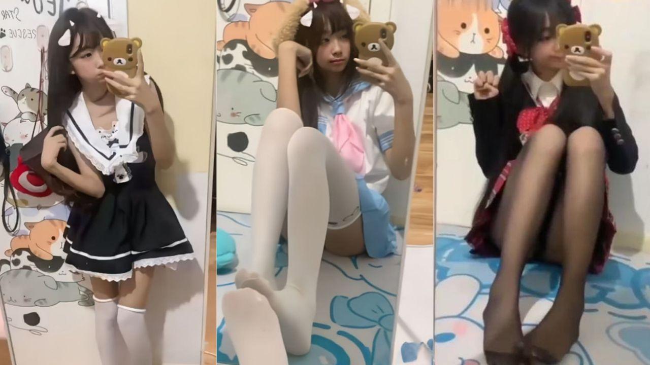 湖南长沙实验中学 刘可欣 清纯学生妹调教视频泄露 制服女仆JK黑丝下白虎嫩穴自摸生疏却诱人！封面图