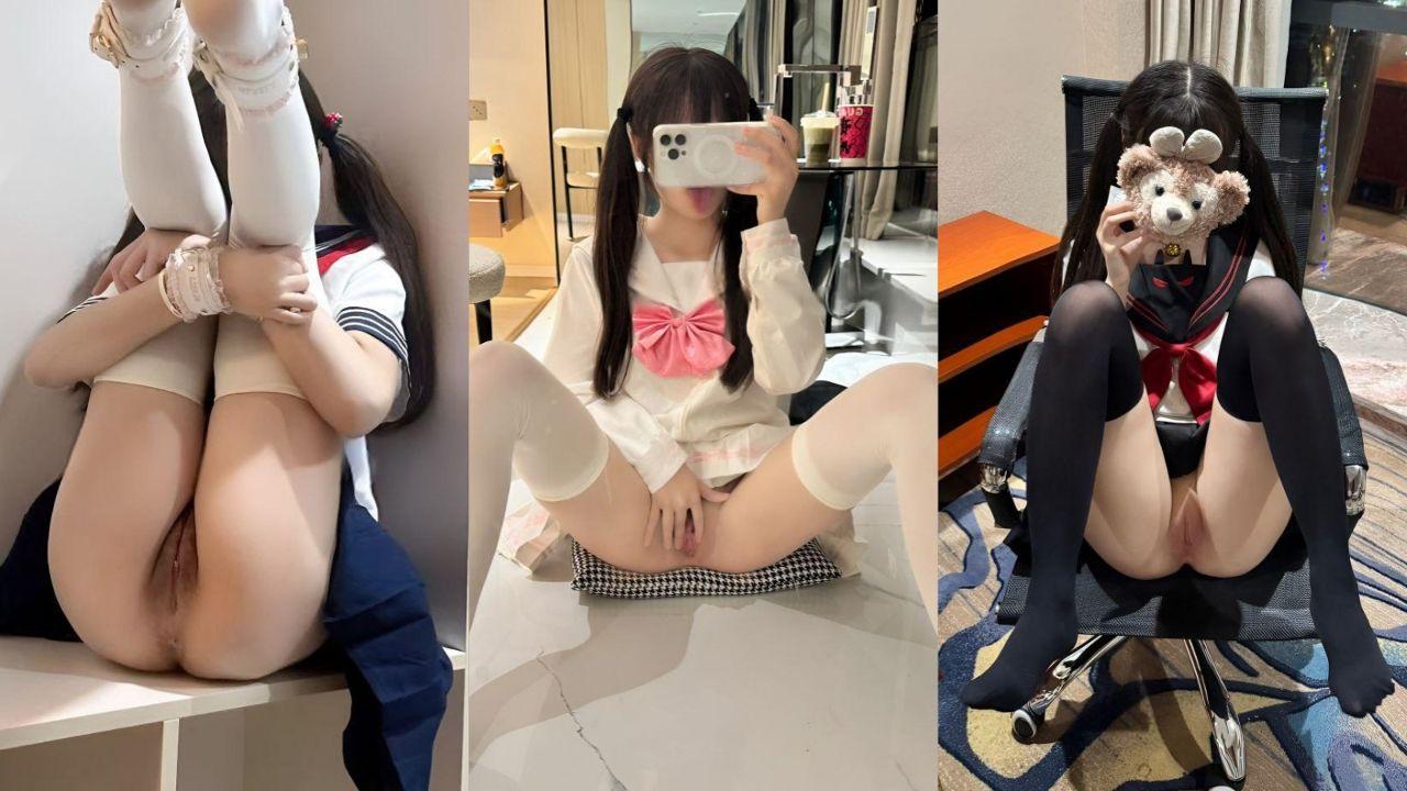 少萝福利姬萌混过关福利合集流出 白丝JK萌妹劈腿露穴假屌猛插茂密小穴白浆横流！封面图