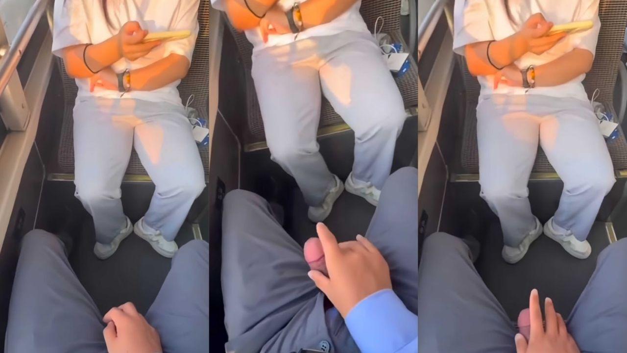 年度尴尬名场面 男子公交车上直接正对着妹子漏大鸡鸡 谁知妹子竟沉迷手机毫不理睬封面图