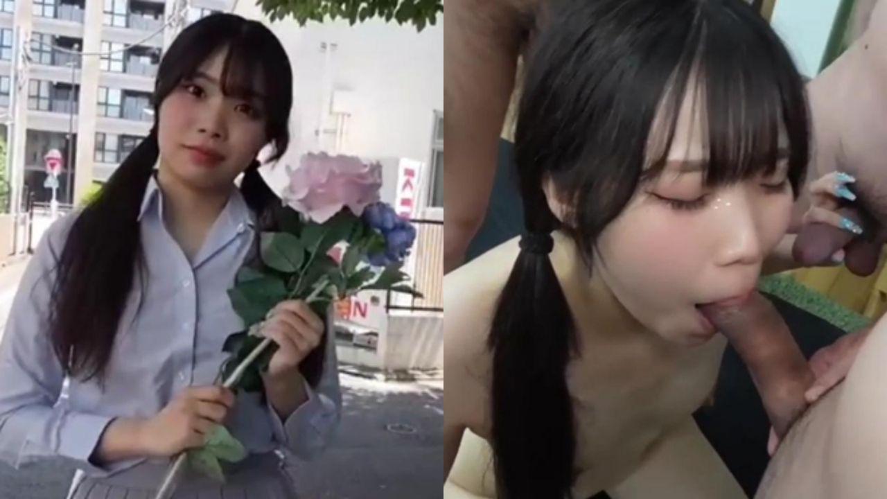 日本fc2系列 苗条可爱素人妹妹 扎着双马尾 被5男包围轮流抽插做爱封面图