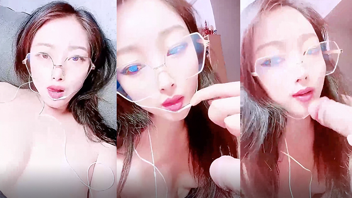 【颜值眼镜御姐】范美少妇和老公无套啪啪做爱，很插白虎穴第一视角手持镜头刺激，卖力深喉封面图