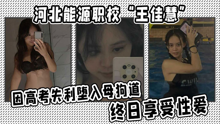 河北能源职校“王佳慧”因高考失利堕入母狗道，终日享受性爱封面图