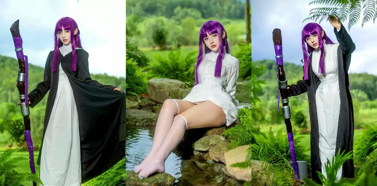 高颜值福利姬【虞姬yuumeilyn】完美身材cos菲伦，粉嫩大奶揉捏成团完美侧颜口交爽翻天封面图