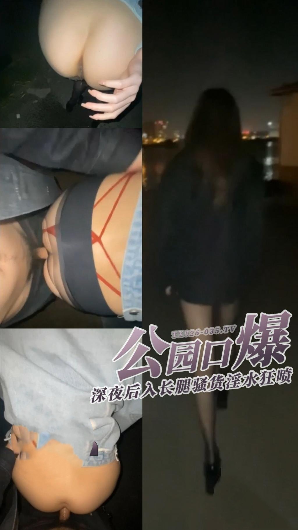 户外调教深夜公园口爆体验 后入极品长腿小骚货 淫穴一插就喷 91D先生封面图