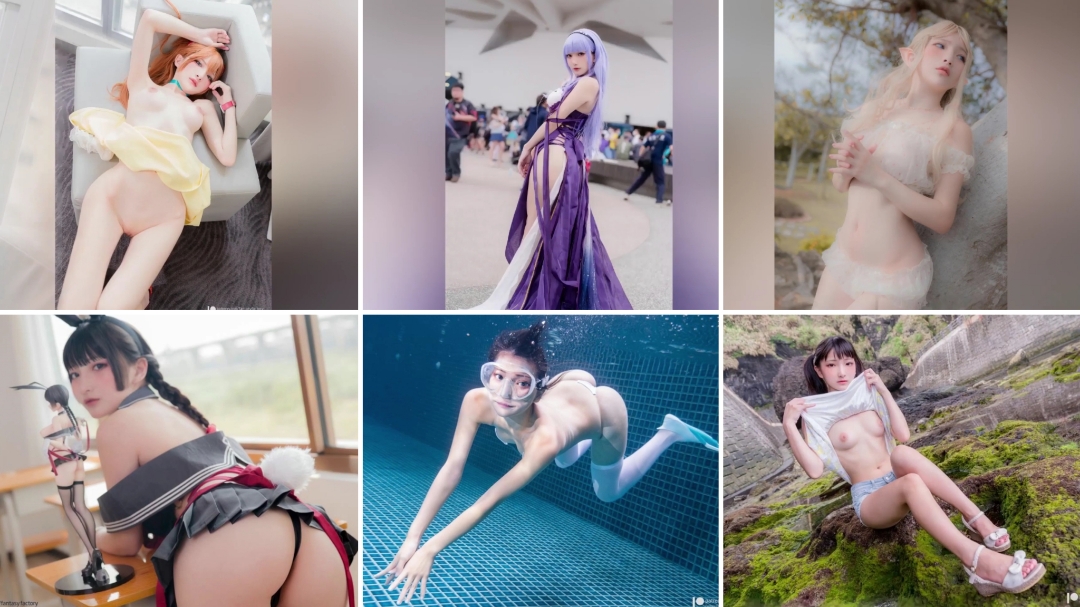 超火女网红美少女小丁FantayFactoy剪辑超感甄选COS各式女神真爱自选完美露脸封面图