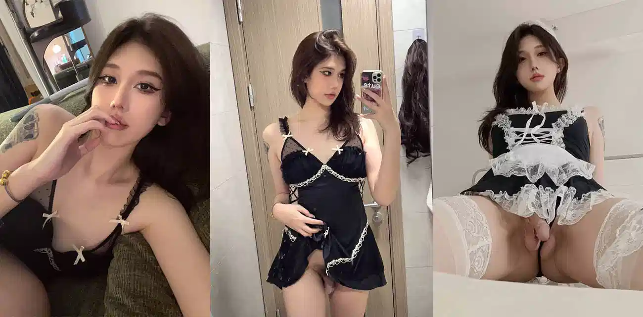 泰国极品伪娘【sissy】直播大秀福利流出，黑丝情趣诱惑至极粉嫩菊花吞吐巨型道具封面图