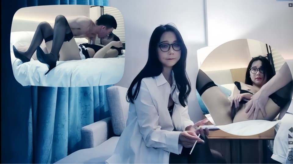 『七天极品探花』初遇高颜值性感包臀裙眼镜妹子，穿上女仆装黑丝自摸特写口交猛操封面图