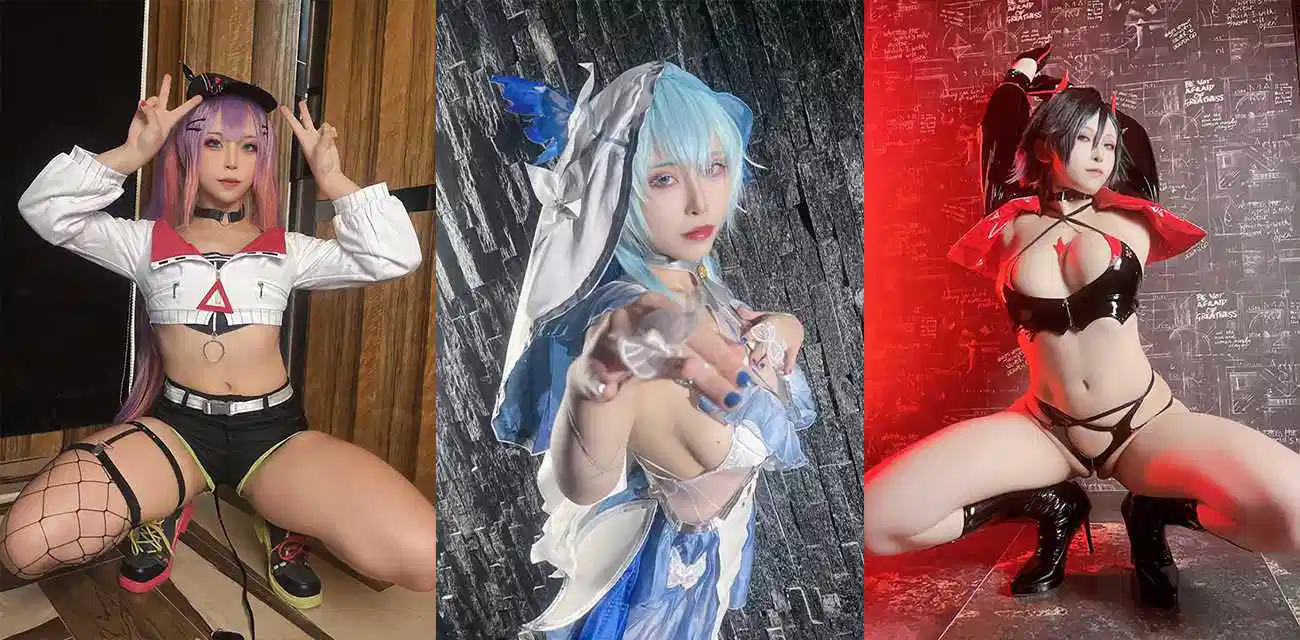 台湾福利姬【浵卡】极品少女COS丰川祥子，黑丝玉足狂撸肉棒，蜜穴与飞机杯轮番榨精封面图