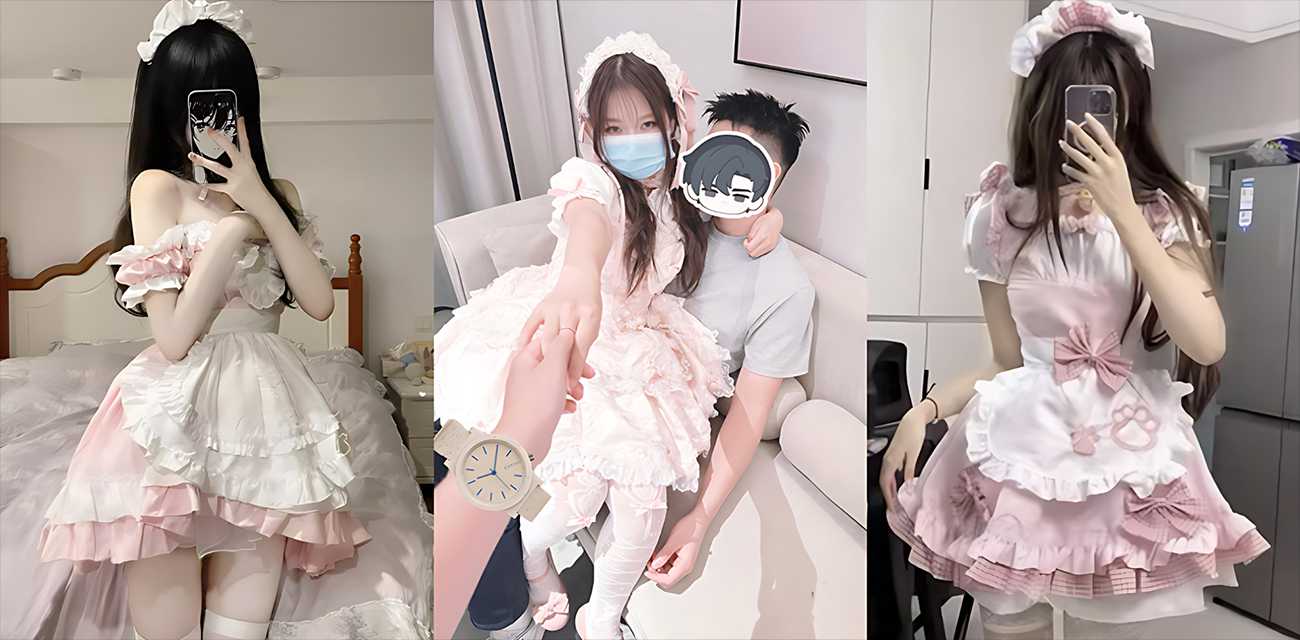 广西绿帽00后奶茶情侣原创，白丝洛丽塔小女友被陌生单男猛操呻吟不断，无能男友只能眼睁睁看着封面图