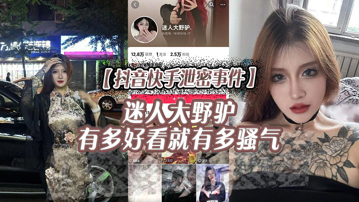 抖音快手泄密事件迷人大野驴有多好看就有多骚气封面图