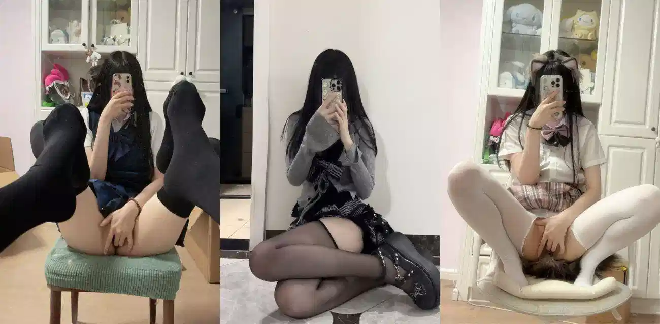 推特美少女网黄【悠哉大王】定制私拍，腿裹黑丝对镜自慰娇喘阵阵勾魂夺魄封面图