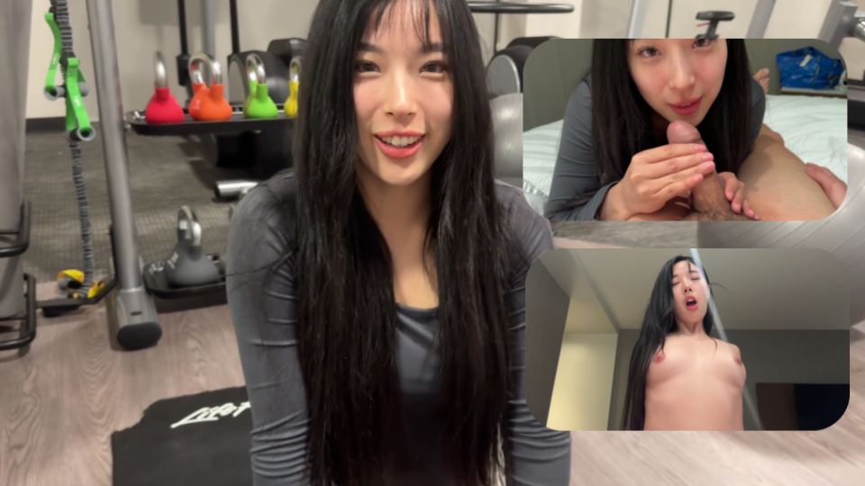 Elle Lee - 健身房里的可爱亚洲女孩诱骗男人射精封面图