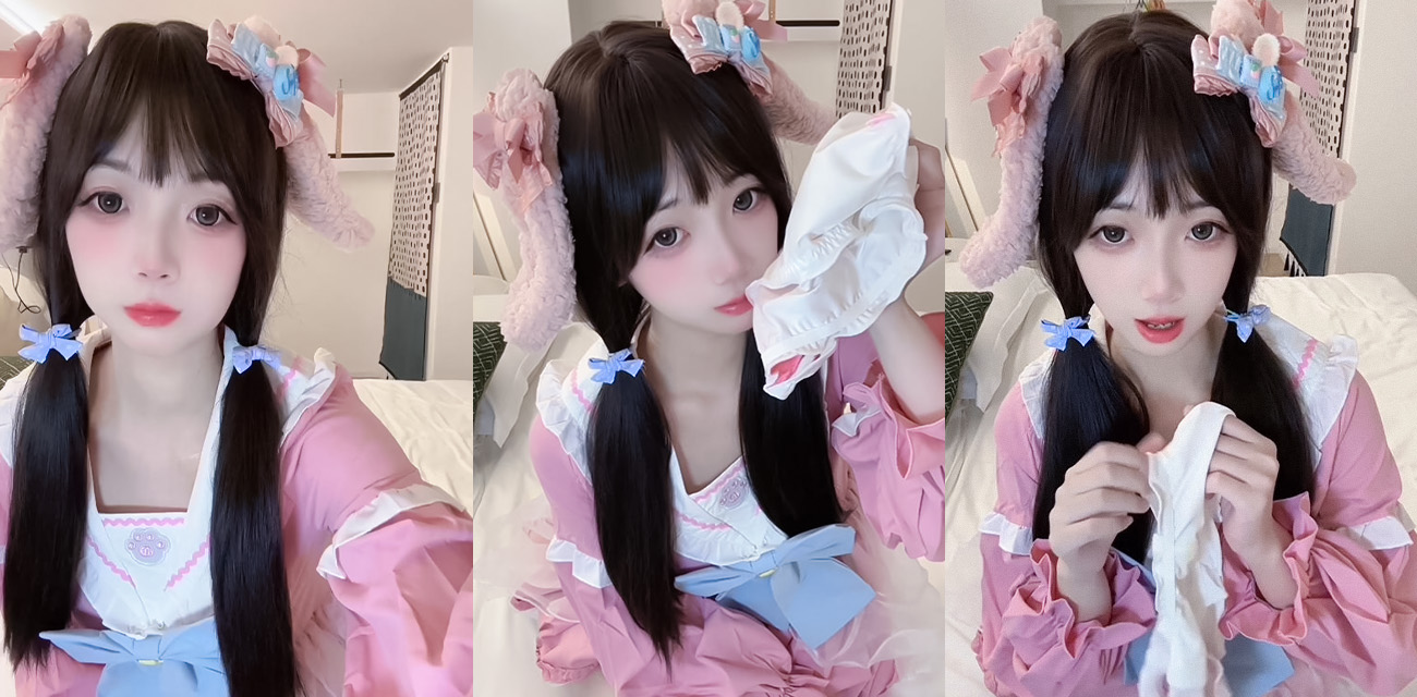 高颜值清纯小萝莉【奶芙】身穿洛丽塔伸脚淫语挑逗，无毛嫩穴自慰淫水四溢魅魔纹尽显诱惑封面图