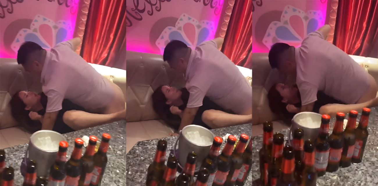 KTV狂欢夜，酒劲上头妹子醉眼朦胧直接上演活春宫大戏，当众啪啪尺度炸裂封面图