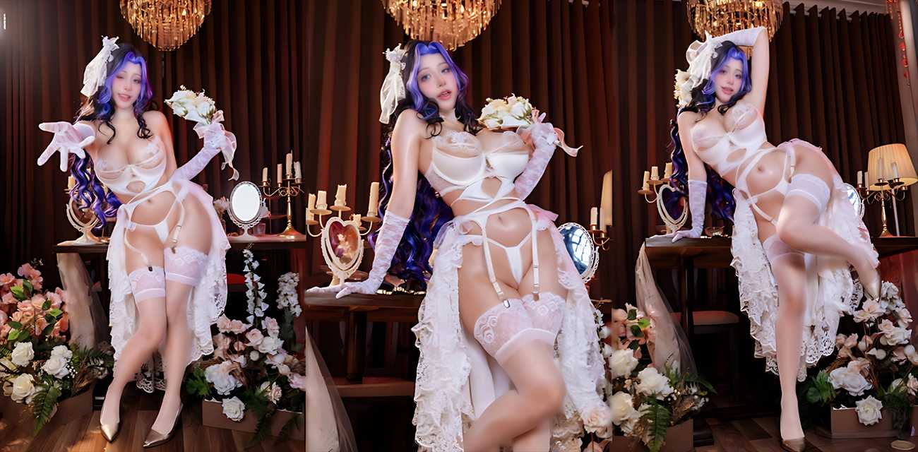 极品福利姬【Eclipse Dream Bride】性感写真，化身棕色尘埃婚纱梦中女神每个动作都充满挑逗力封面图