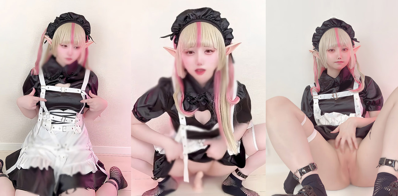 高颜值网红【Kiminogeboku】COS星街彗星私拍流出，白虎骚逼粉嫩道具狂插，骚劲与欲望彻底释放封面图