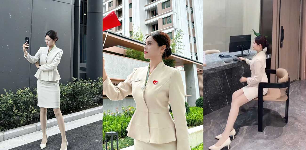 河北保定售楼小姐【刘雯】为事业献身客户，黑丝母狗露奶女仆装玩足交穿开裆撅腚挨操封面图