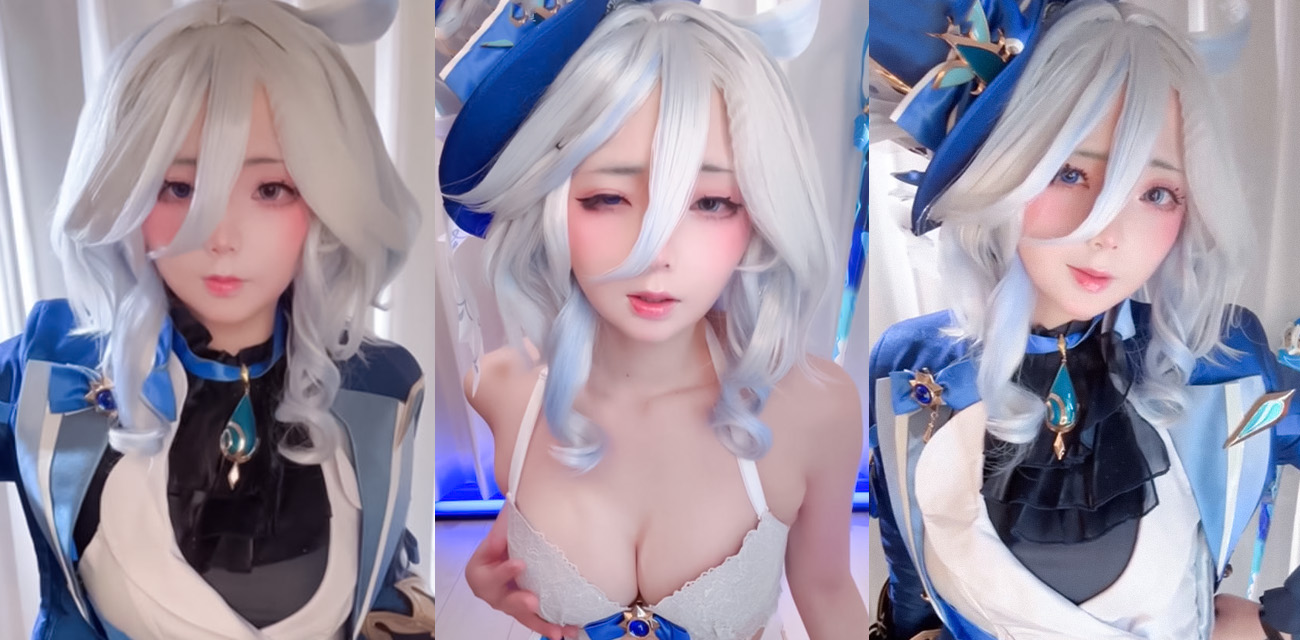 童颜巨乳福利姬【NagomiteiChuchu】大尺度福利流出，Cos原神芙宁娜美乳套弄假屌道具自慰淫水喷溅封面图