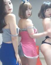 摇啊摇扭啊扭，三个美女同台叫声给土豪射封面图