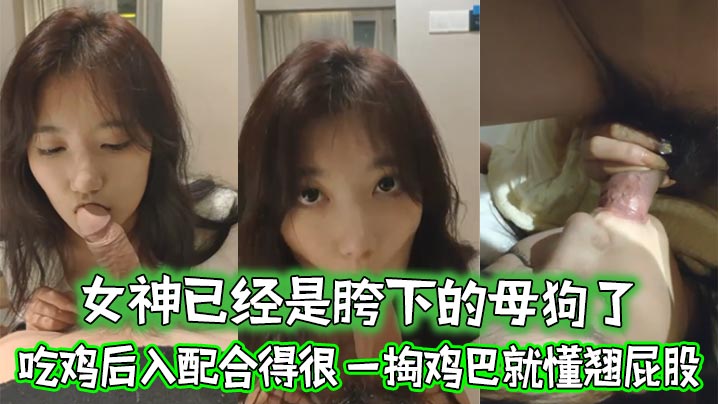女神已经是胯下的母狗了 忘了她吧 吃鸡后入配合得很 一掏鸡巴就懂翘屁股封面图